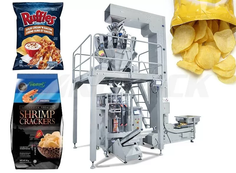 Automatic Potato Chip / Banana Chips/French Fries/Candy / Nut / Snacks /  Popcorn Pouch Weighing Systems Food Packaging