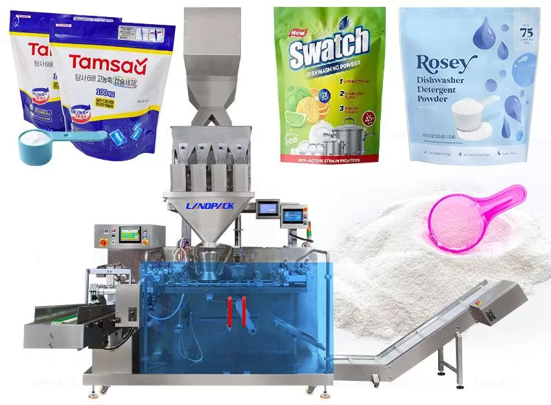 Automatic Particle Detergent Powder Washing Dishwashing Powder Doypack Filling Machine