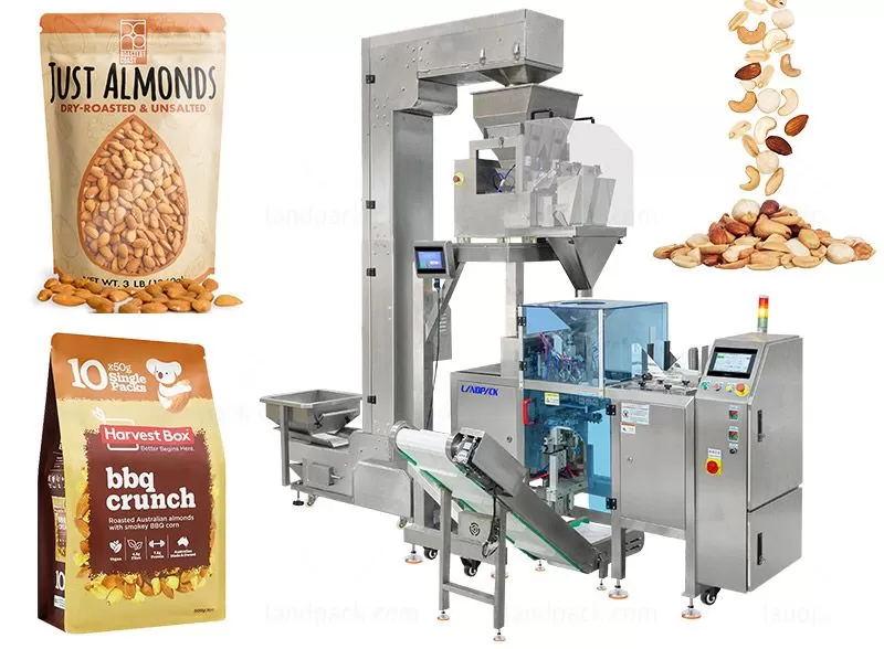 Automatic Fine Particle Grain Rice Sugar Salt Doypack Filling Sealing Machine