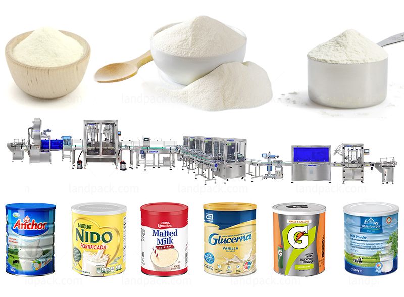 Automatic Milk Powder Filling Line With UV sterilizer And Vacuum Nitrogen Sealing