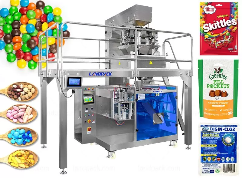 Horizontal Premade Pouch Packing Machine With 10-Head Weigher